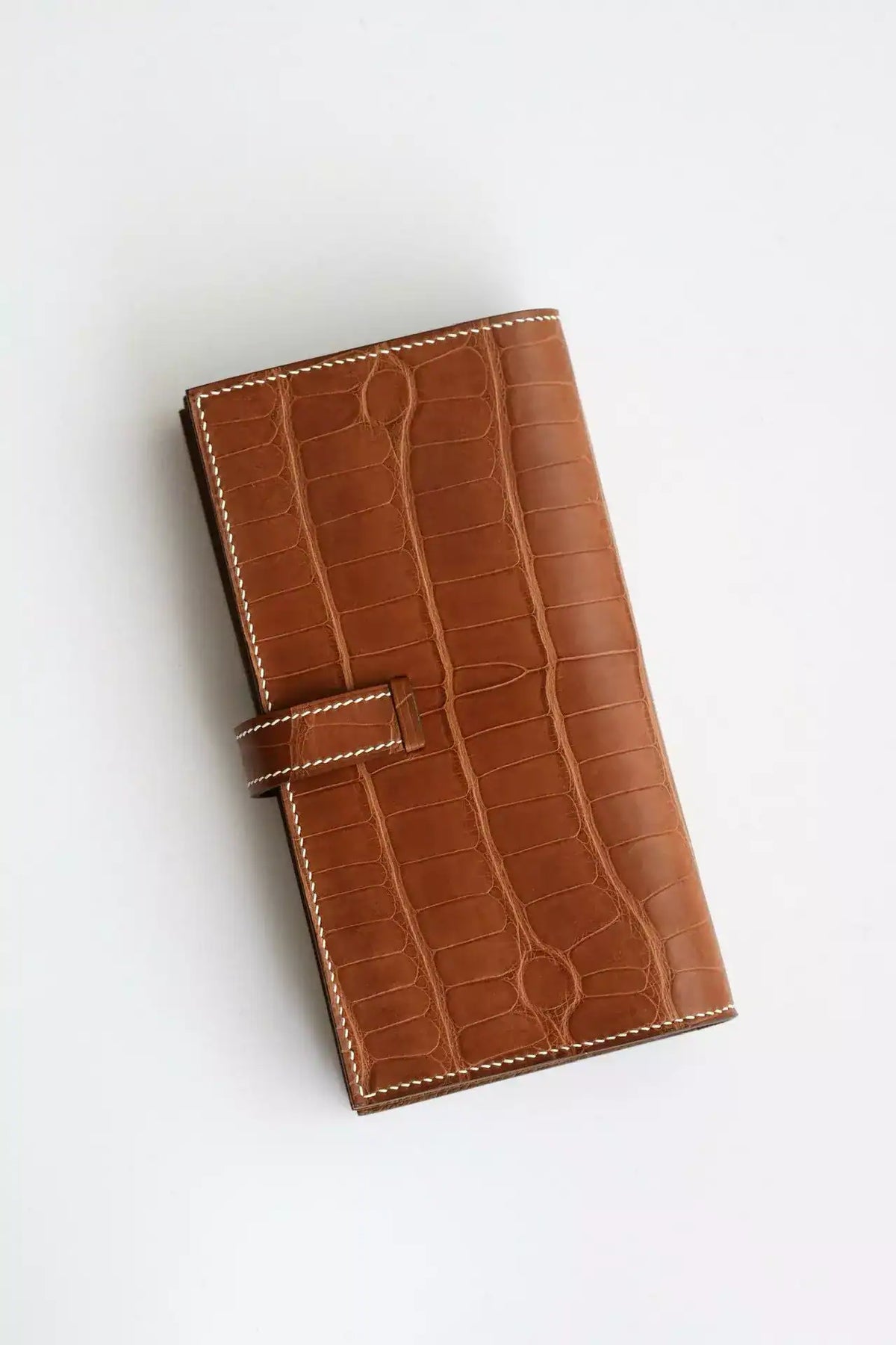 Hermes Bearn Long Wallet in Gold Matte Alligator Leather – HW164