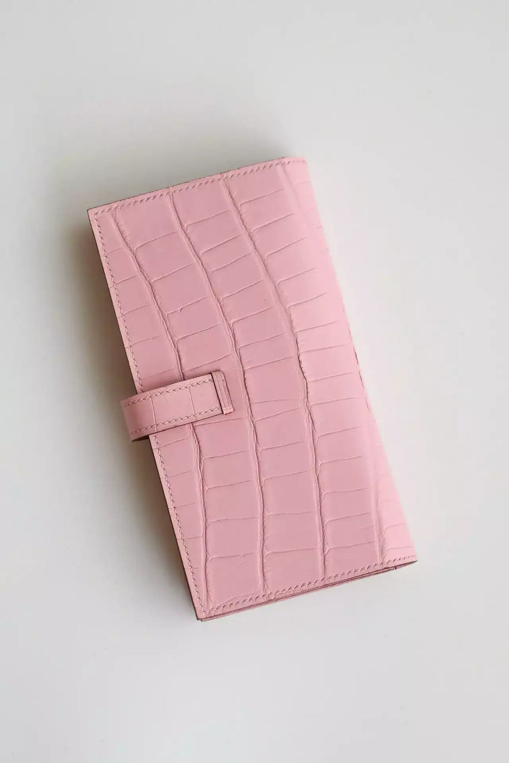 Hermes Bearn Long Wallet in Pink Matte Alligator Leather – HW166