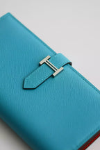 Hermes Bearn Verso Long Wallet in Blue du Nord Epsom Calfskin – HW156