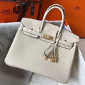 Hermes Birkin 25cm Bag In Beton Clemence Leather GHW – HW012