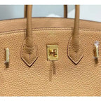 Hermes Birkin 25cm Bag In Chai Clemence Leather GHW – HW002