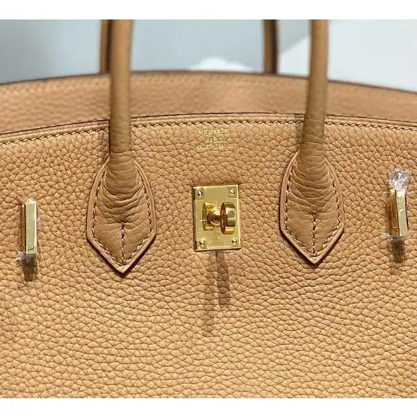 Hermes Birkin 25cm Bag In Chai Clemence Leather GHW – HW002