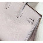 Hermes Birkin 25cm Bag In Mauve Pale Clemence Leather PHW – HW009