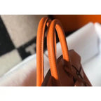 Hermes Birkin 25cm Bag In Orange Clemence Leather GHW – HW007