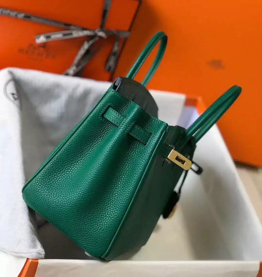 Hermes Birkin 25cm Bag In Vert Vertigo Clemence Leather GHW – HW016