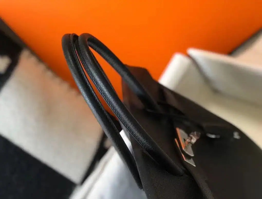 Hermes Birkin 30cm Bag In Black Clemence Leather PHW – HW029