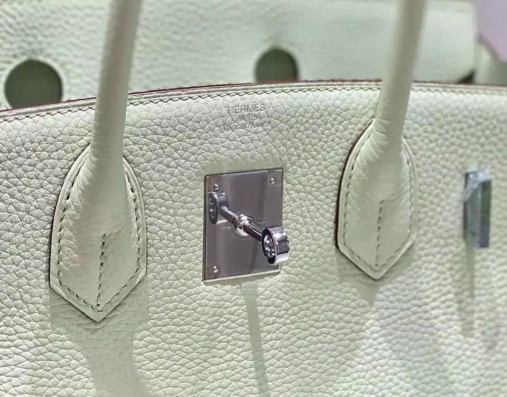 Hermes Birkin 30cm Bag In Blue Brume Clemence Leather GHW – HW018