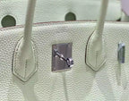 Hermes Birkin 30cm Bag In Blue Brume Clemence Leather GHW – HW018