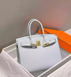 Hermes Birkin 30cm Bag In Blue Brume Clemence Leather GHW – HW017