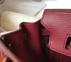 Hermes Birkin 30cm Bag In Bordeaux Clemence Leather GHW – HW032