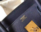Hermes Birkin 30cm Bag In Dark Blue Clemence Leather GHW – HW035