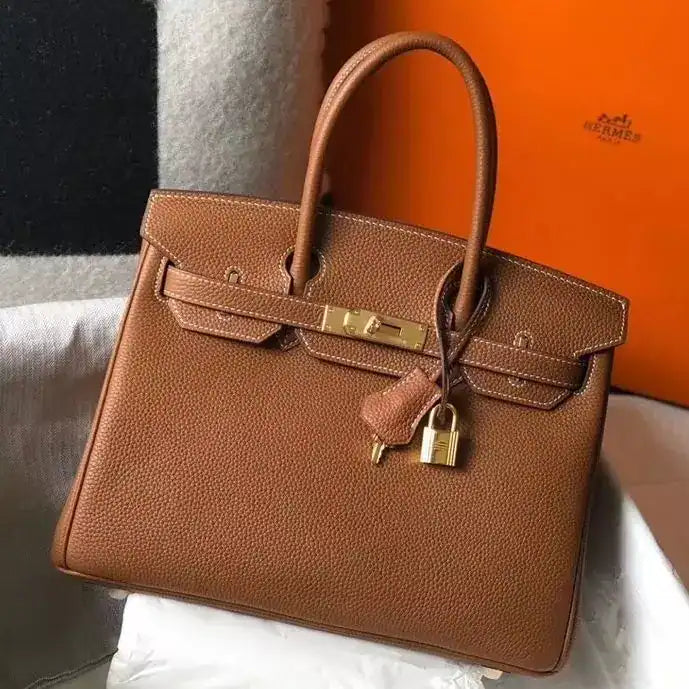 Hermes Birkin 30cm Bag In Gold Clemence Leather GHW – HW031