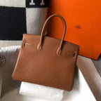 Hermes Birkin 30cm Bag In Gold Clemence Leather GHW – HW031