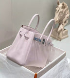 Hermes Birkin 30cm Bag In Mauve Pale Clemence Leather PHW – HW019