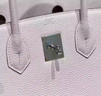Hermes Birkin 30cm Bag In Mauve Pale Clemence Leather PHW – HW019