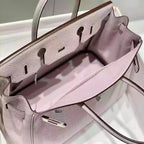 Hermes Birkin 30cm Bag In Mauve Pale Clemence Leather PHW – HW019