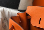 Hermes Birkin 30cm Bag In Orange Clemence Leather GHW – HW028