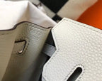Hermes Birkin 30cm Bag In Pearl Grey Clemence Leather GHW – HW027