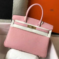 Hermes Birkin 30cm Bag In Pink Clemence Leather GHW – HW026