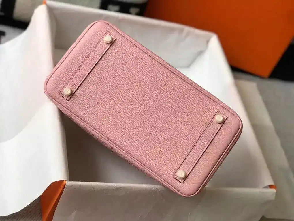 Hermes Birkin 30cm Bag In Pink Clemence Leather GHW – HW026