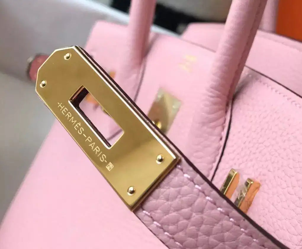 Hermes Birkin 30cm Bag In Pink Clemence Leather GHW – HW026