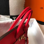 Hermes Birkin 30cm Bag In Red Clemence Leather GHW – HW023
