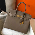 Hermes Birkin 30cm Bag In Taupe Clemence Leather GHW – HW022