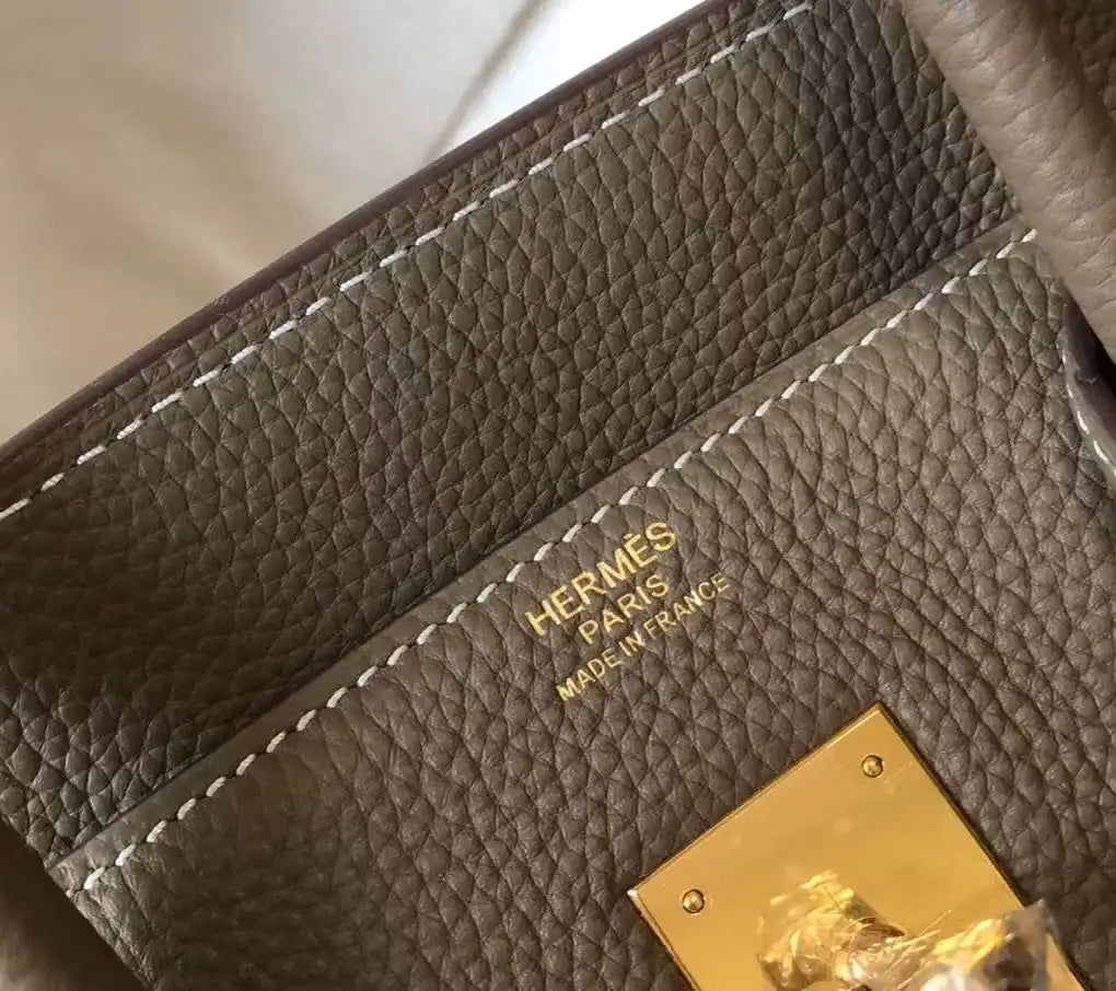 Hermes Birkin 30cm Bag In Taupe Clemence Leather GHW – HW022