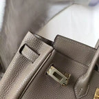 Hermes Birkin 30cm Bag In Tourterelle Clemence Leather GHW – HW025