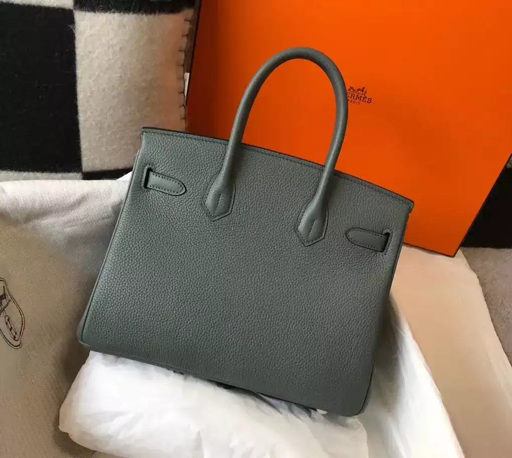 Hermes Birkin 30cm Bag In Vert Amande Clemence Leather GHW – HW021