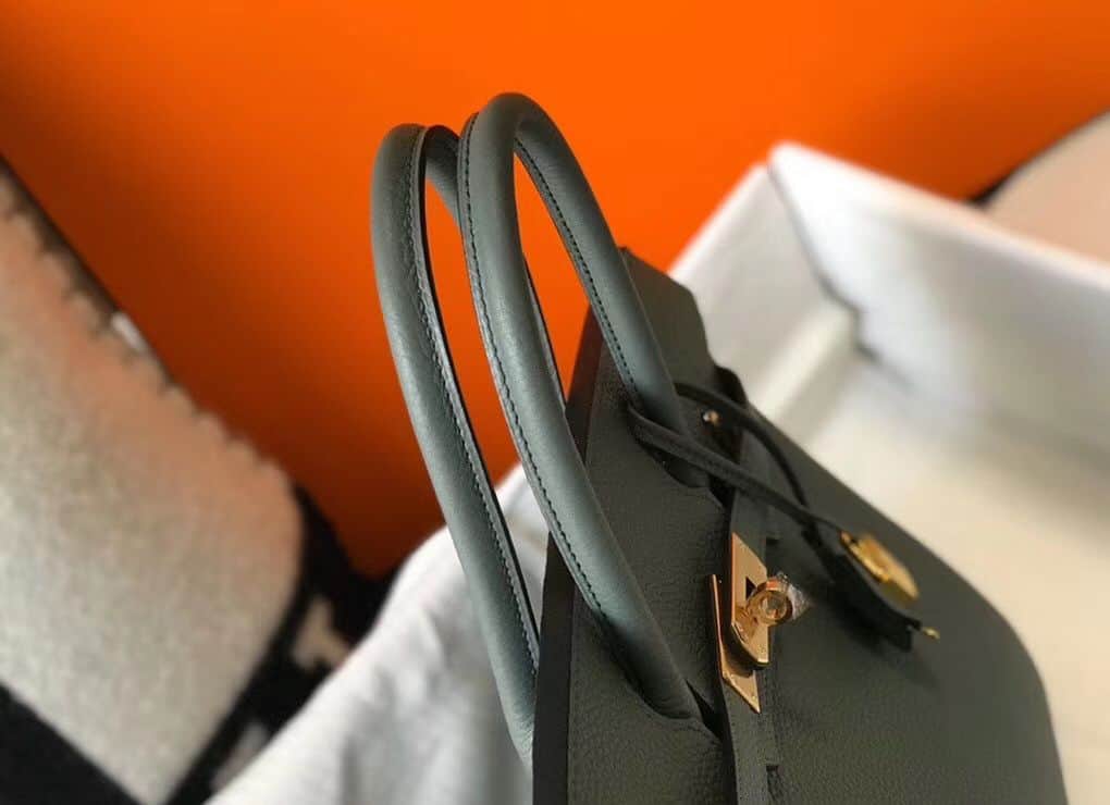 Hermes Birkin 30cm Bag In Vert Amande Clemence Leather GHW – HW021