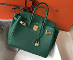 Hermes Birkin 30cm Bag In Vert Vertigo Clemence Leather GHW – HW030