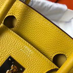Hermes Birkin 30cm Bag In Yellow Clemence Leather GHW – HW020