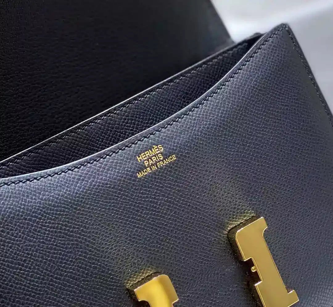 Hermes Black Constance MM 24cm Epsom Leather Bag – HW040