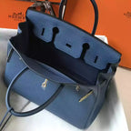 Hermes Blue Agate Clemence Birkin 30cm Bag – HW034