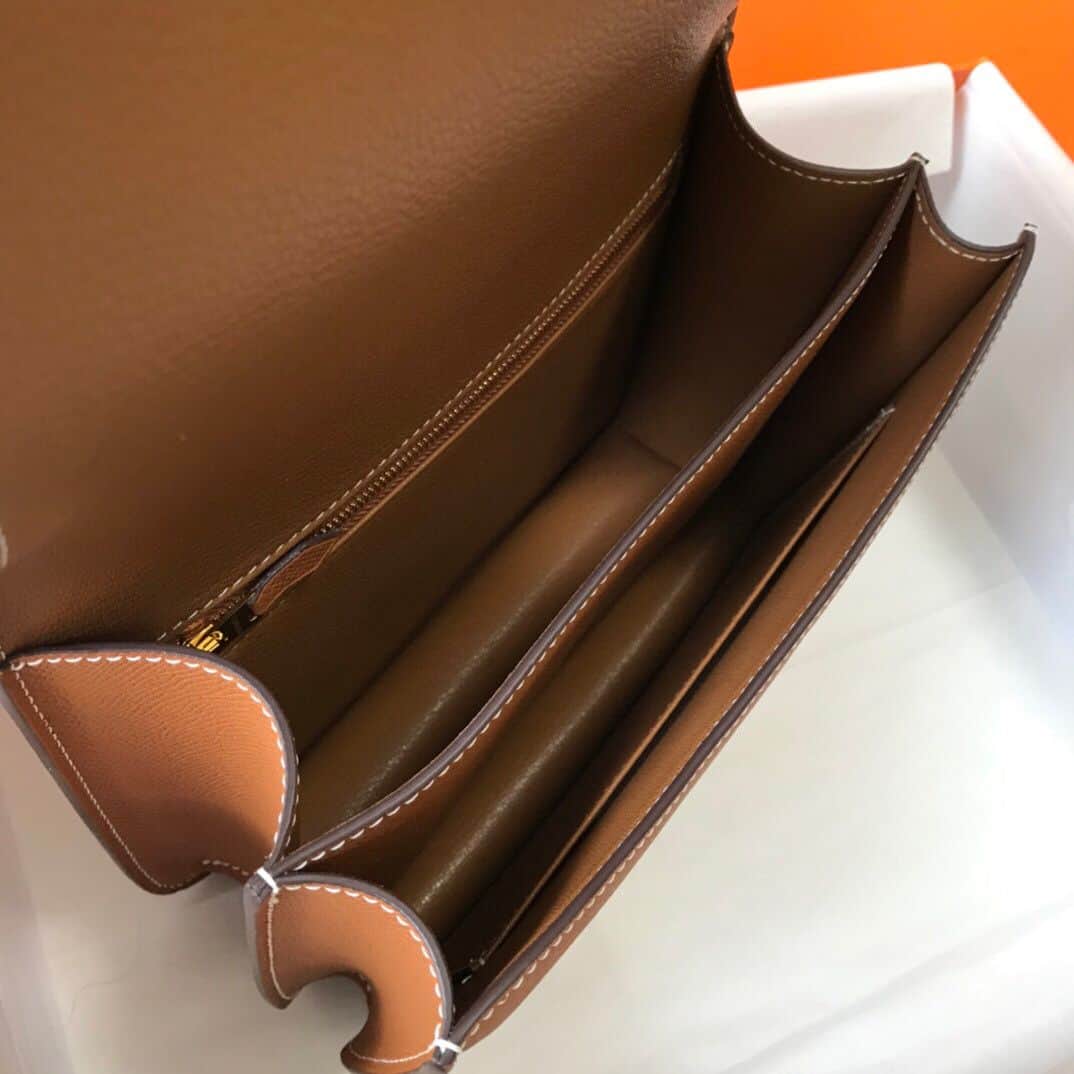 Hermes Brown Constance MM 24cm Epsom Leather Bag – HW037