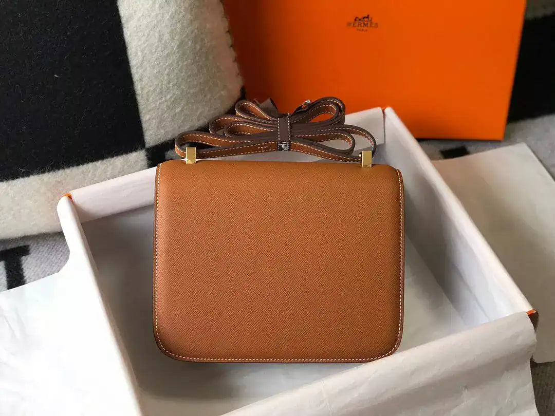 Hermes Brown Constance MM 24cm Epsom Leather Bag – HW037