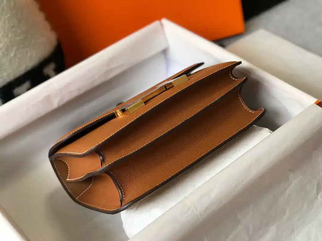 Hermes Brown Constance MM 24cm Epsom Leather Bag – HW037