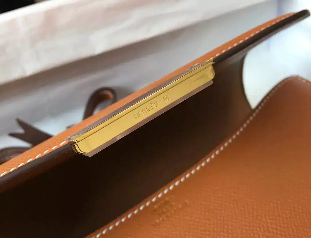 Hermes Brown Constance MM 24cm Epsom Leather Bag – HW037