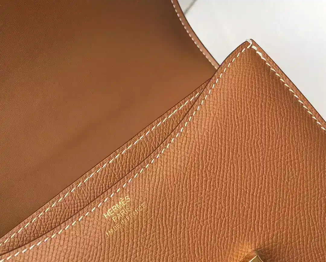 Hermes Brown Constance MM 24cm Epsom Leather Bag – HW037