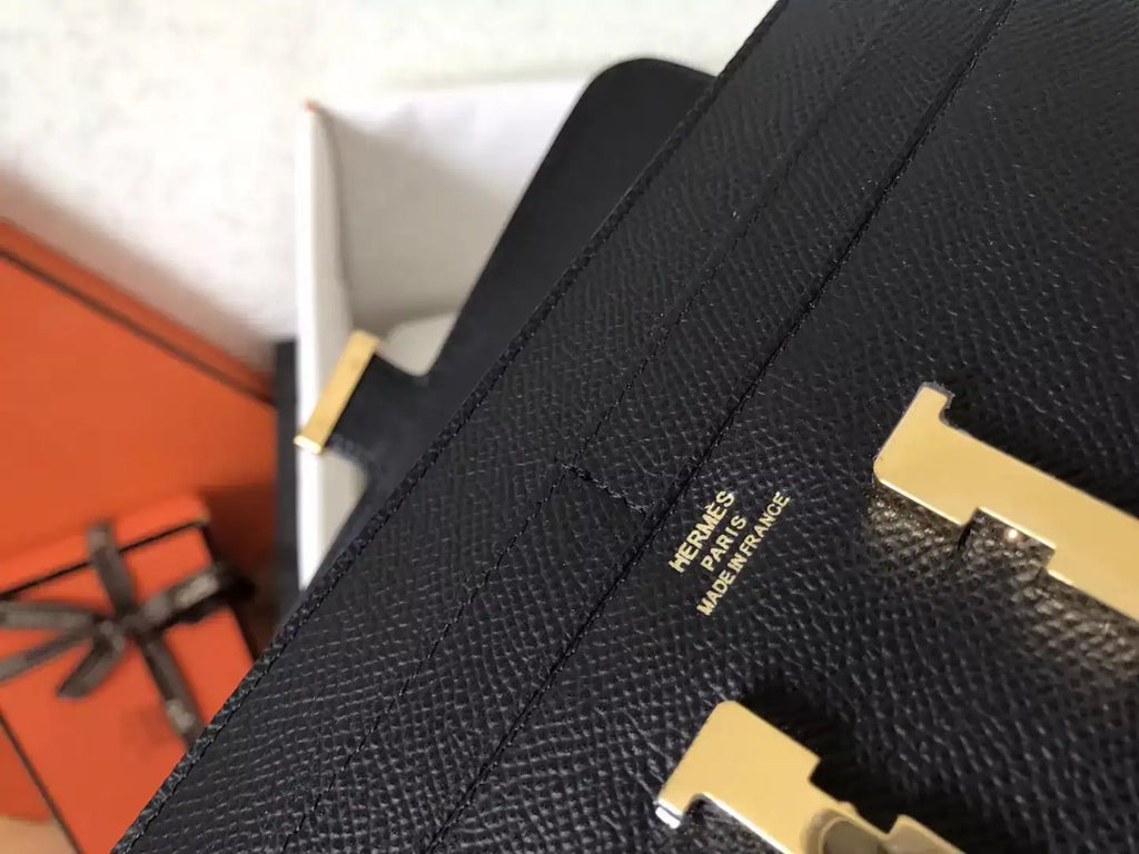 Hermes Constance Long Wallet In Black Epsom Leather – HW185
