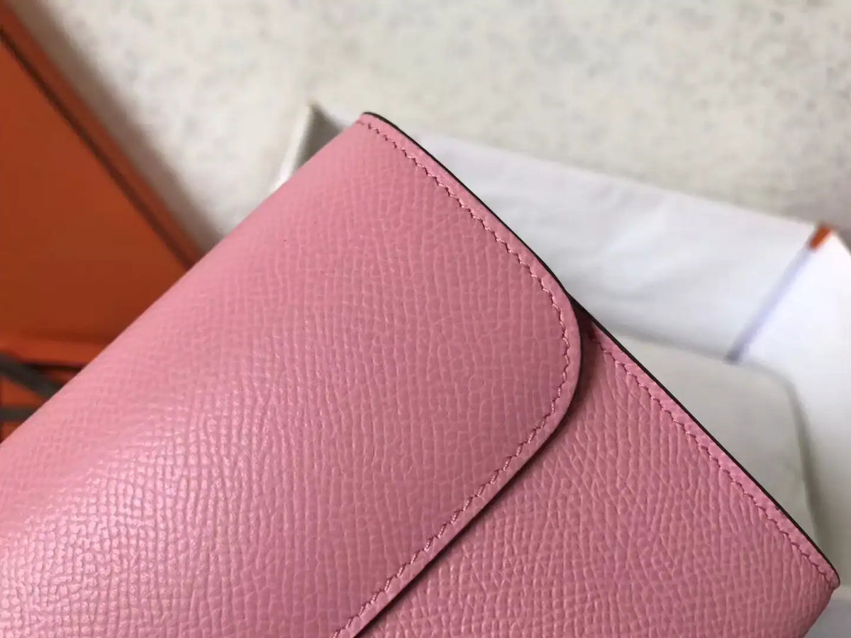 Hermes Constance Long Wallet In Pink Epsom Leather – HW187