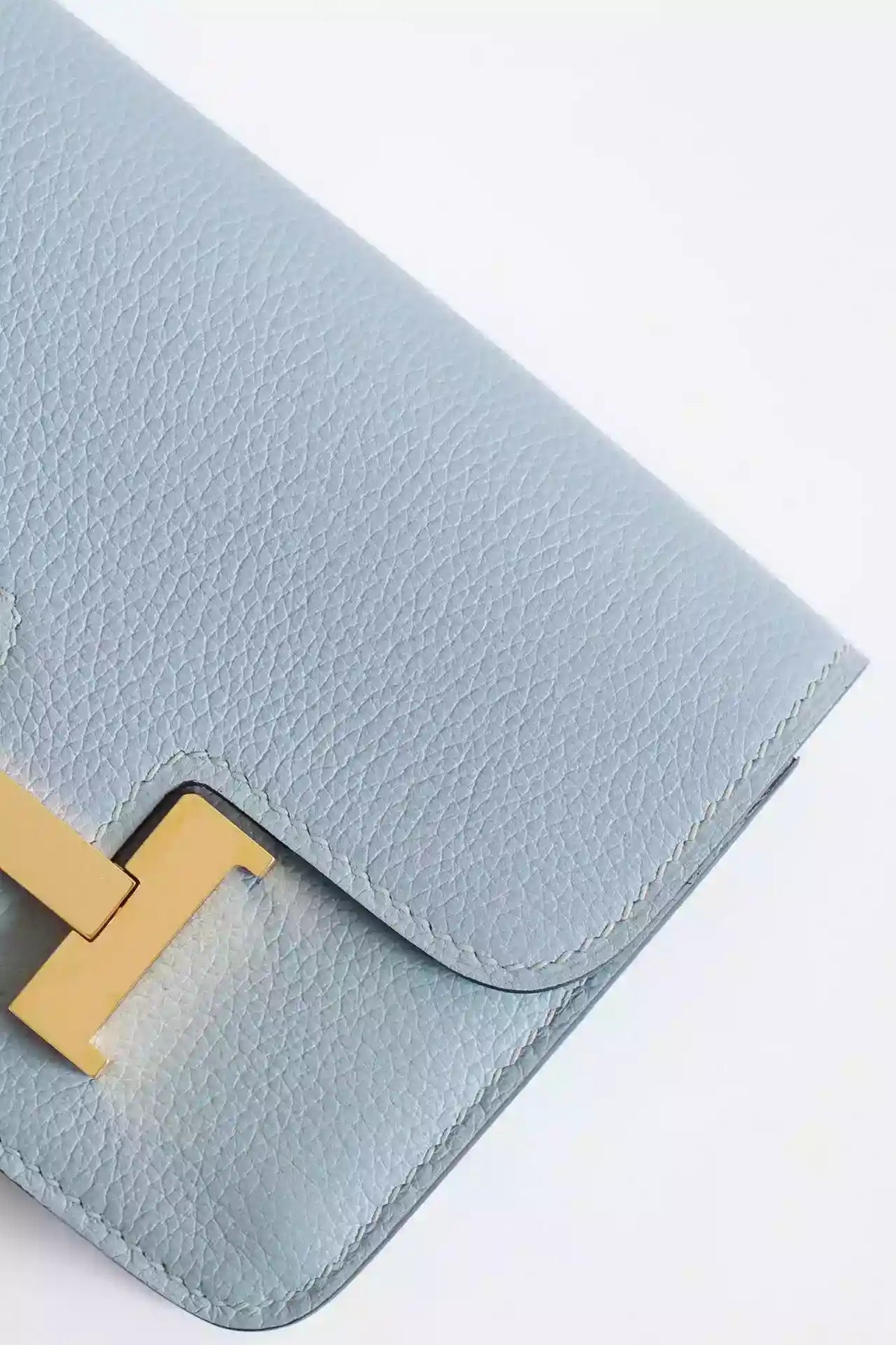 Hermes Constance Slim Wallet in Blue Lin Evercolor Calfskin – HW160