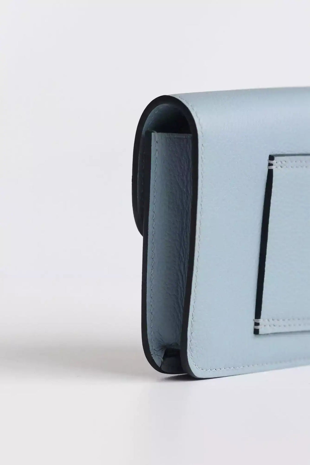 Hermes Constance Slim Wallet in Blue Lin Evercolor Calfskin – HW160