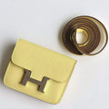 Hermes Constance Slim Wallet in Jaune Poussin Epsom Calfskin – HW163