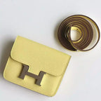Hermes Constance Slim Wallet in Jaune Poussin Epsom Calfskin – HW163