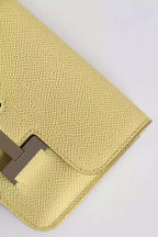 Hermes Constance Slim Wallet in Jaune Poussin Epsom Calfskin – HW163