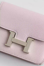 Hermes Constance Slim Wallet in Mauve Pale Epsom Calfskin – HW161