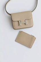 Hermes Constance Slim Wallet in Tourterelle Epsom Calfskin – HW162