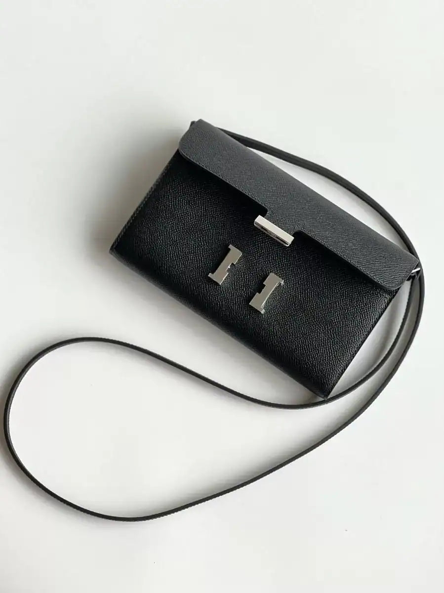 Hermes Constance To Go Wallet in Black Epsom Calfskin – HW178